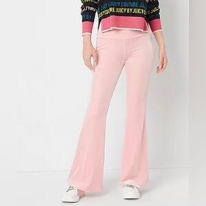 Juicy by Juicy Couture Velour Flare Pants in Flamingo